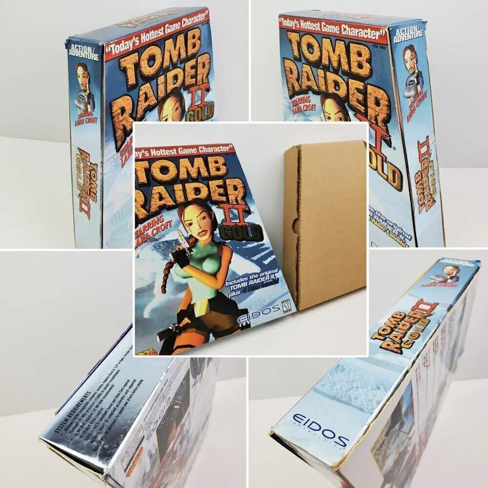 Tomb Raider II Gold Big Box PC Game Vintage 1999 CIB Complete Trapezoid Tested